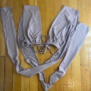 Dusty purple wrap top